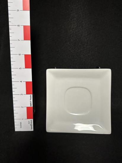Picture of White China Square Saucer